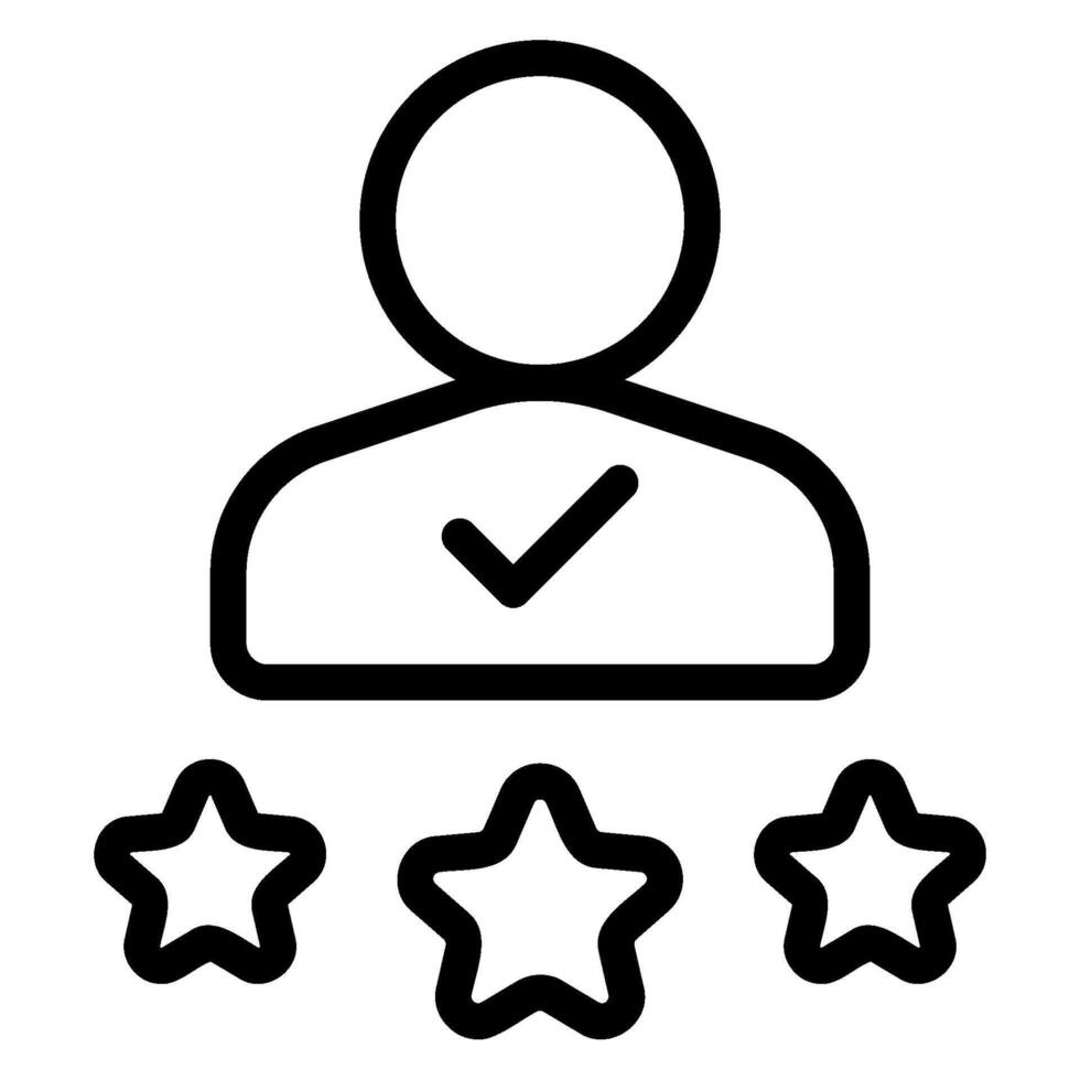 reputation line icon vector