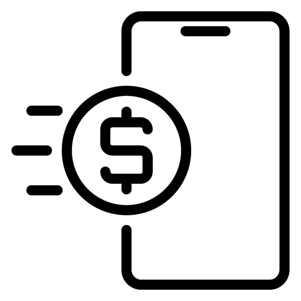 send money line icon vector