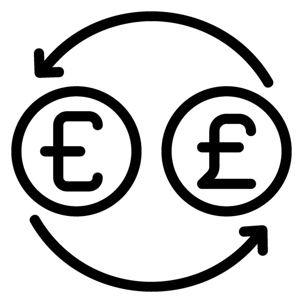 currency line icon vector