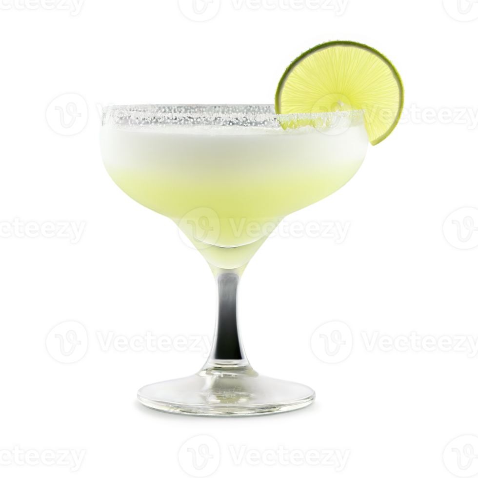 Daiquiri glass short and stemmed housing a frosty pale lime cocktail with a sweet tart png