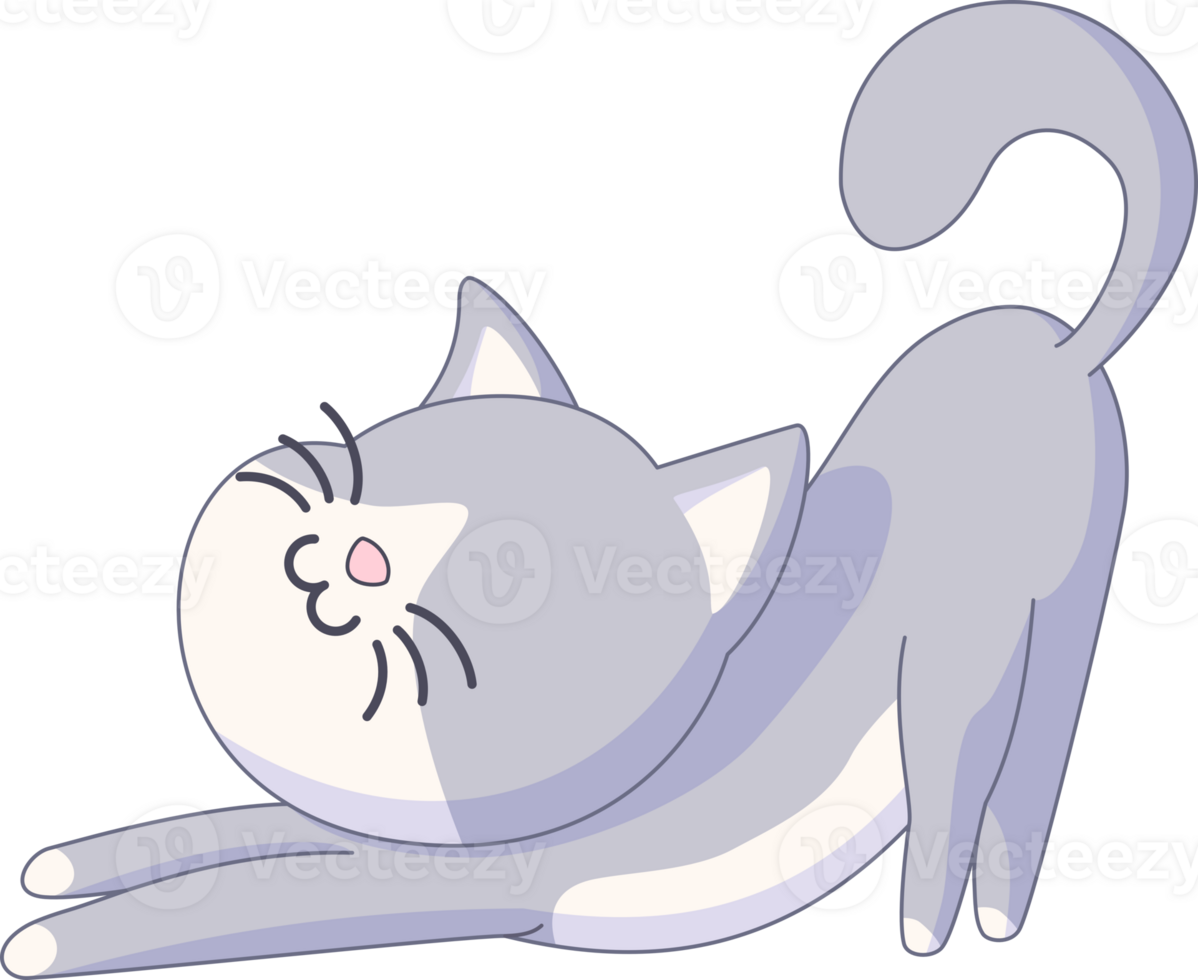 Faceless Cute Cat Illustration png