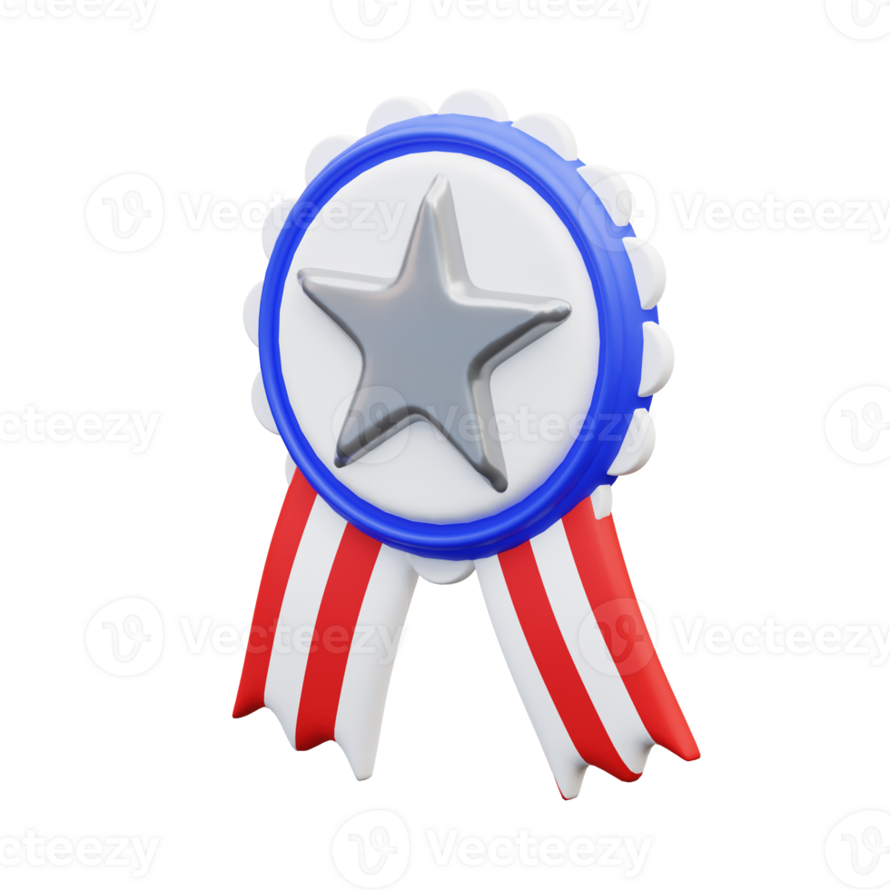 3d illustration Usa Badge png