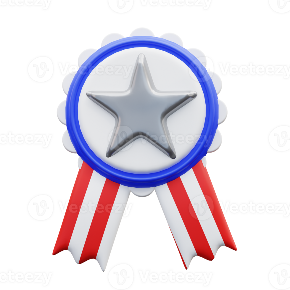3d illustration Usa Badge png