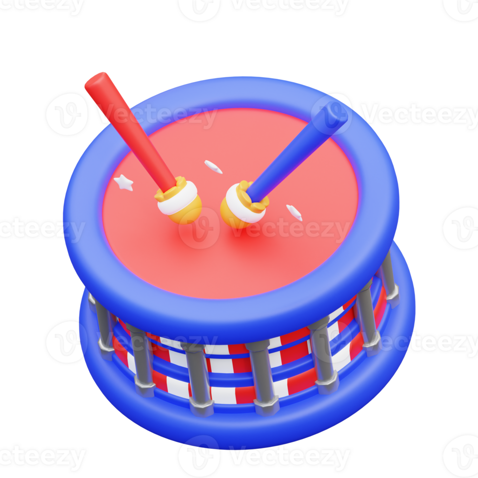 3d illustration drum png