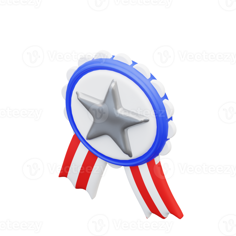 3d illustration Usa Badge png