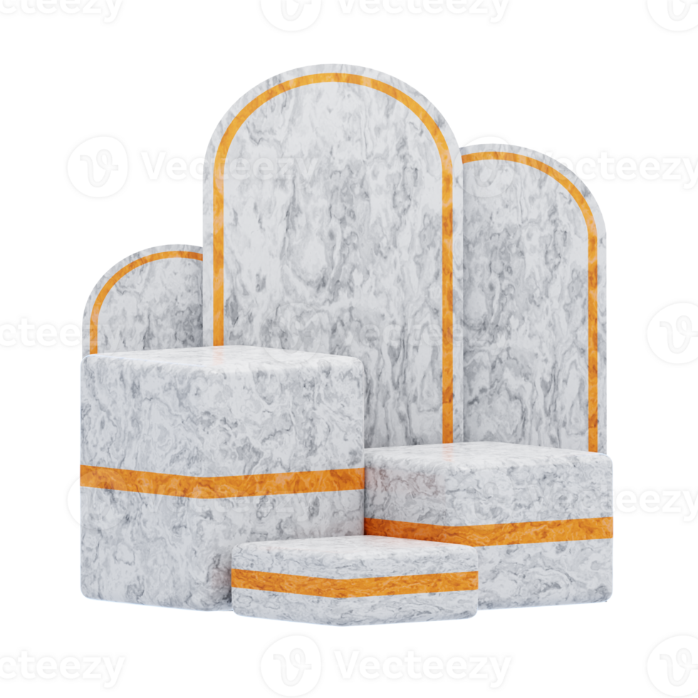 vit podium estetisk 3d ikon png