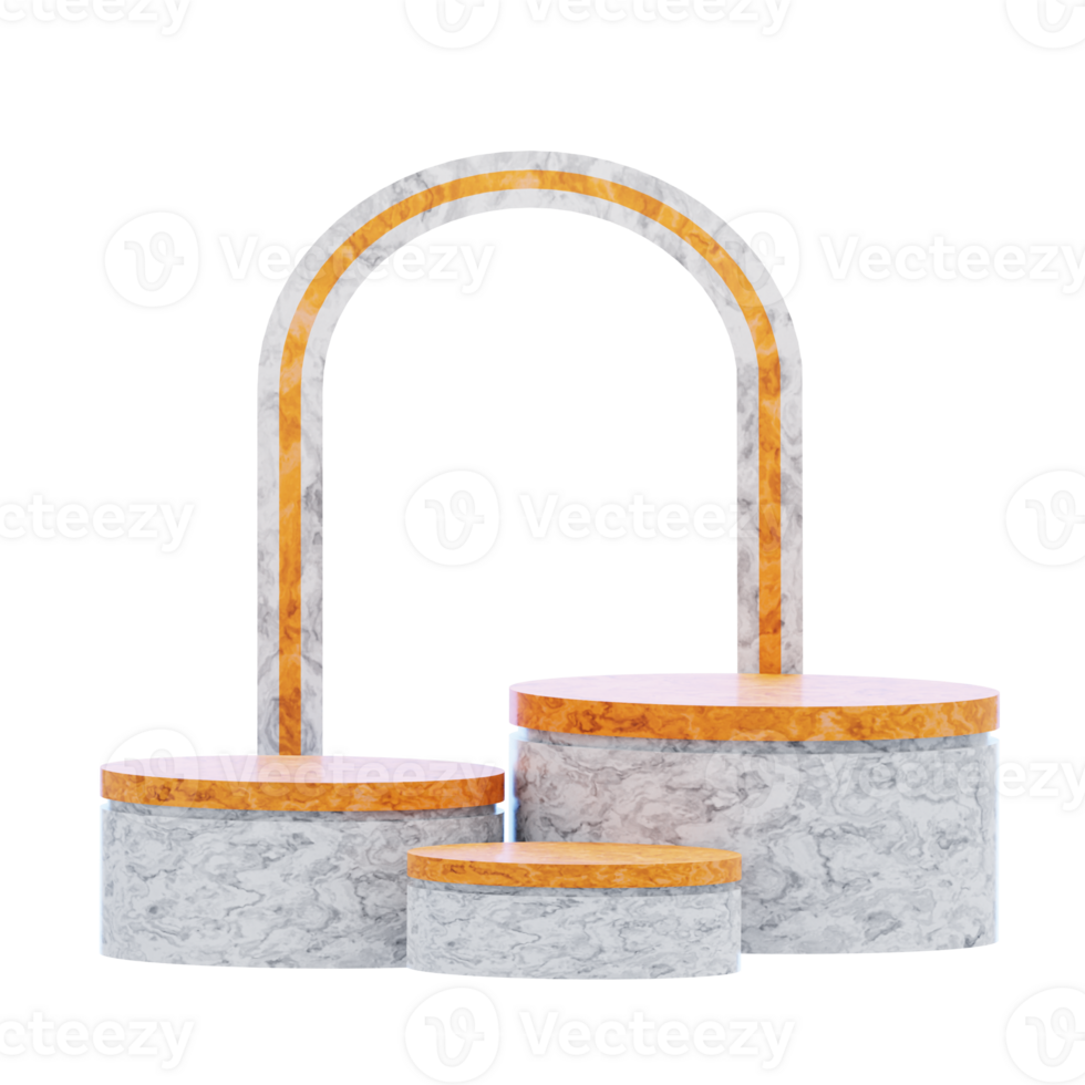 vit podium estetisk 3d ikon png