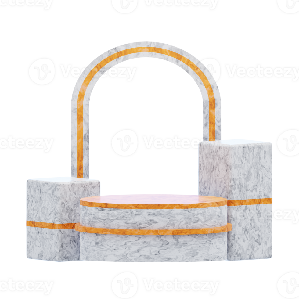 vit podium estetisk 3d ikon png