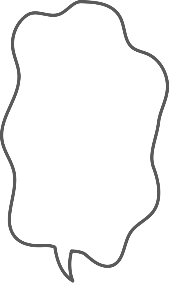 Black and white color speech bubble balloon with arrow point, icon sticker memo keyword planner text box banner png