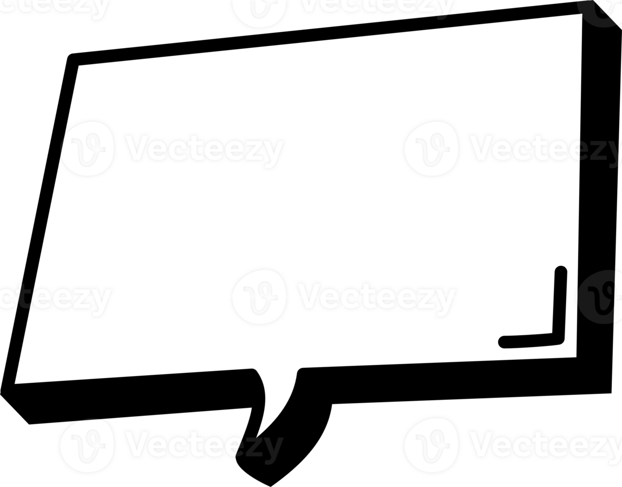 3d black and white color speech bubble balloon icon sticker memo keyword planner text box banner png