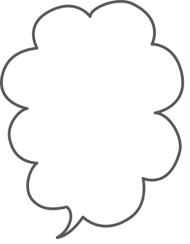Black and white color speech bubble balloon with arrow point, icon sticker memo keyword planner text box banner png