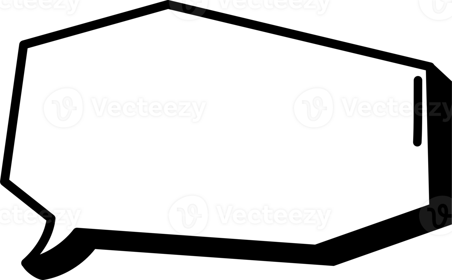 3d black and white color speech bubble balloon icon sticker memo keyword planner text box banner png