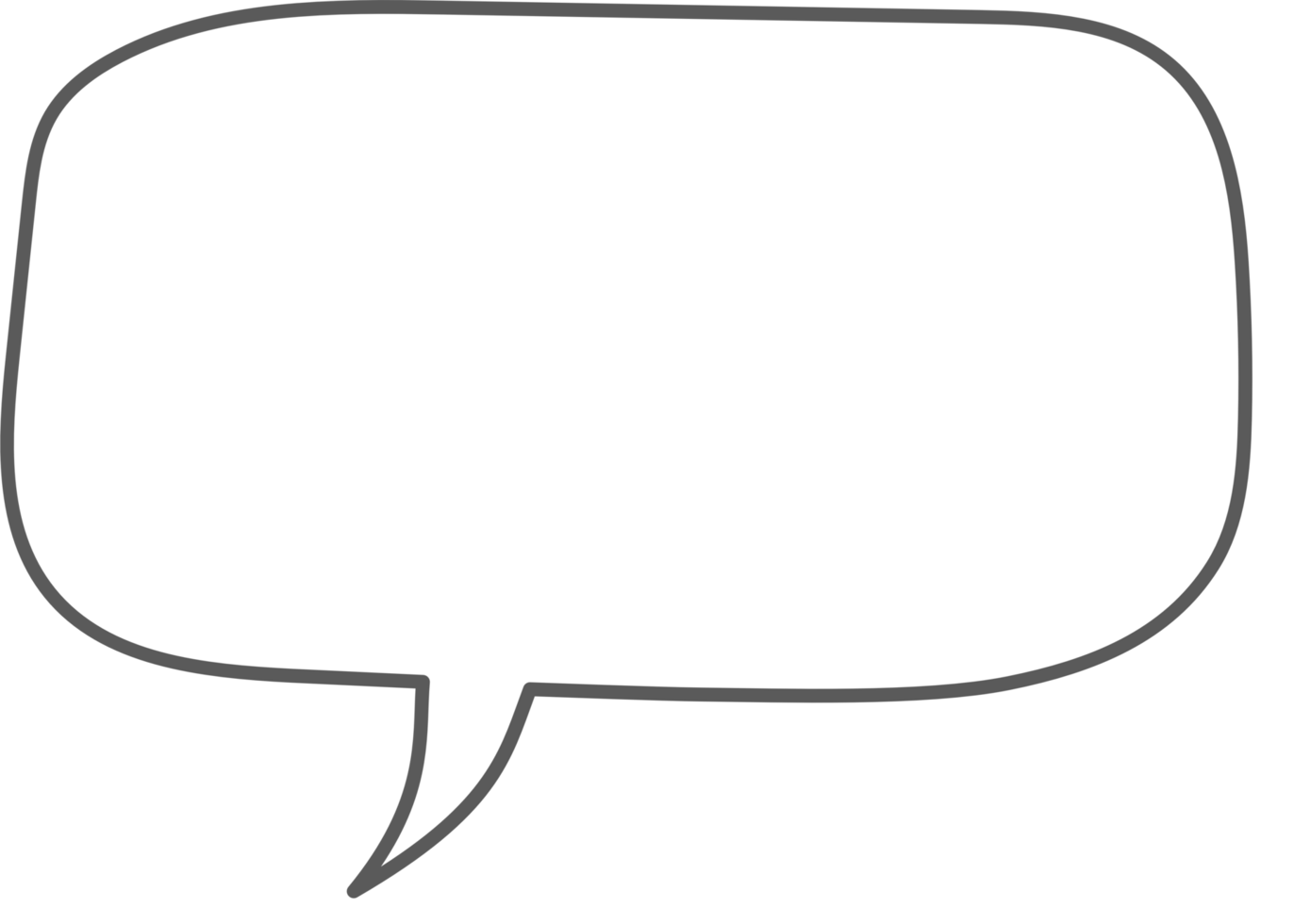 Black and white color speech bubble balloon with arrow point, icon sticker memo keyword planner text box banner png