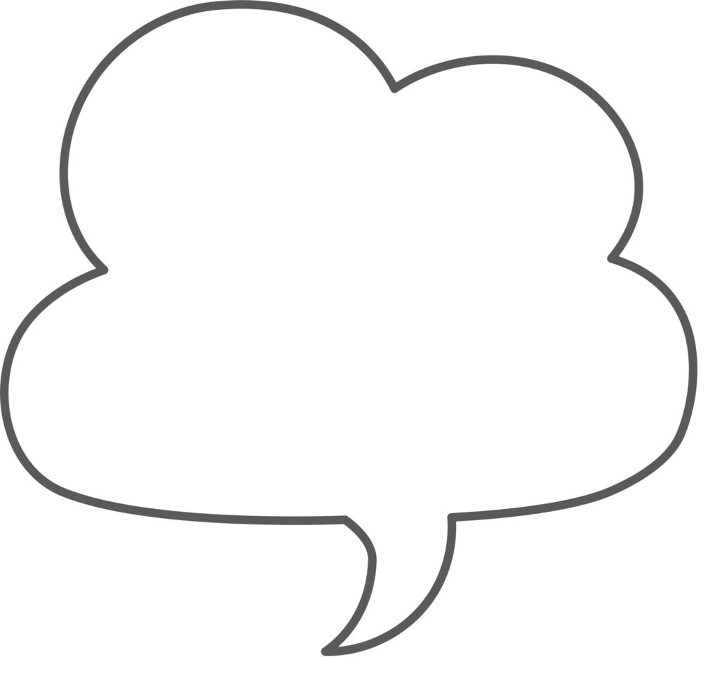 Black and white color speech bubble balloon with arrow point, icon sticker memo keyword planner text box banner png