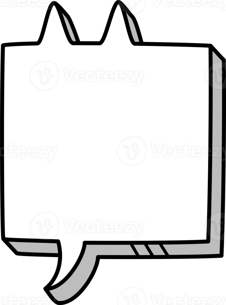 3d black and white color speech bubble balloon icon sticker memo keyword planner text box banner png