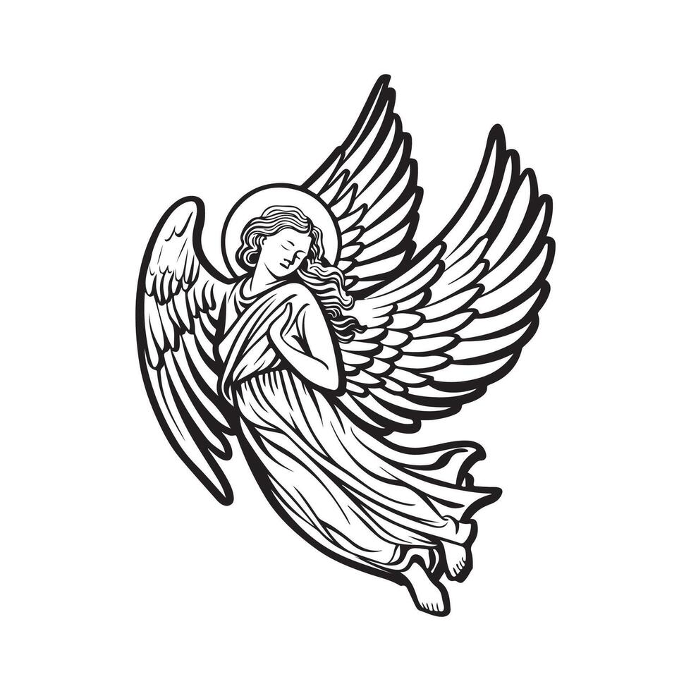 Angel Images. illustration of Angel isolated on white vector