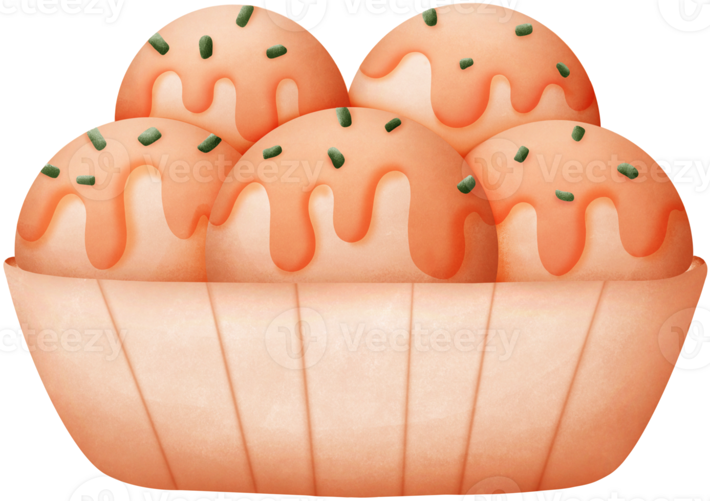 Japanese takoyaki dessert png