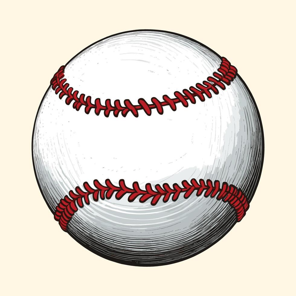 un grabado béisbol Clásico sofbol vector