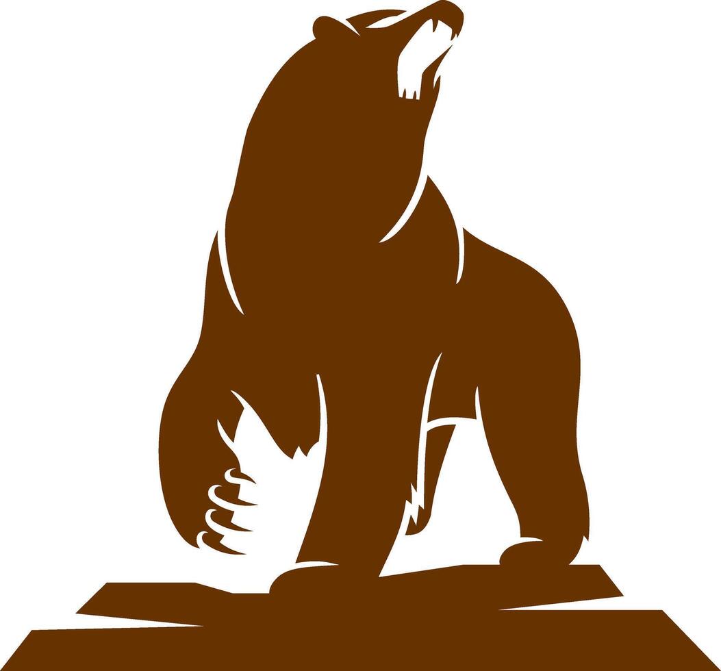 Grizzly Bear Logo Design vector