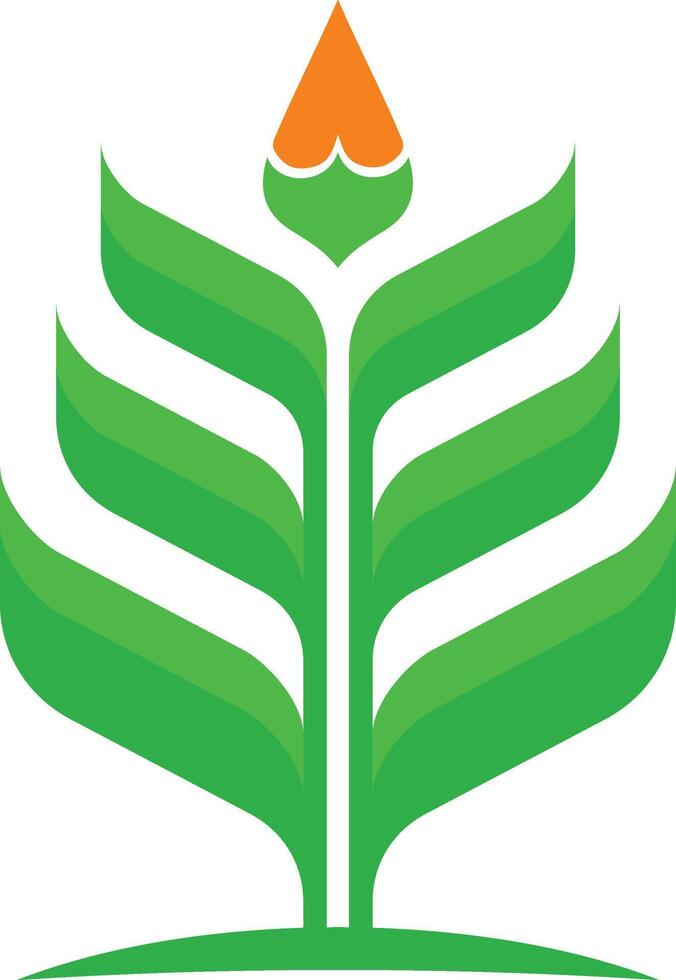 aleatorio planta logo diseño vector