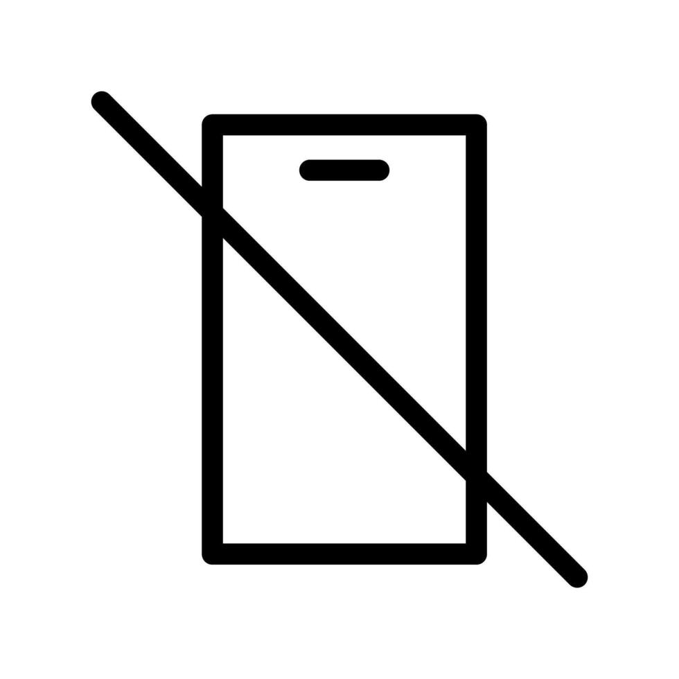 No smart phone allowed. vector