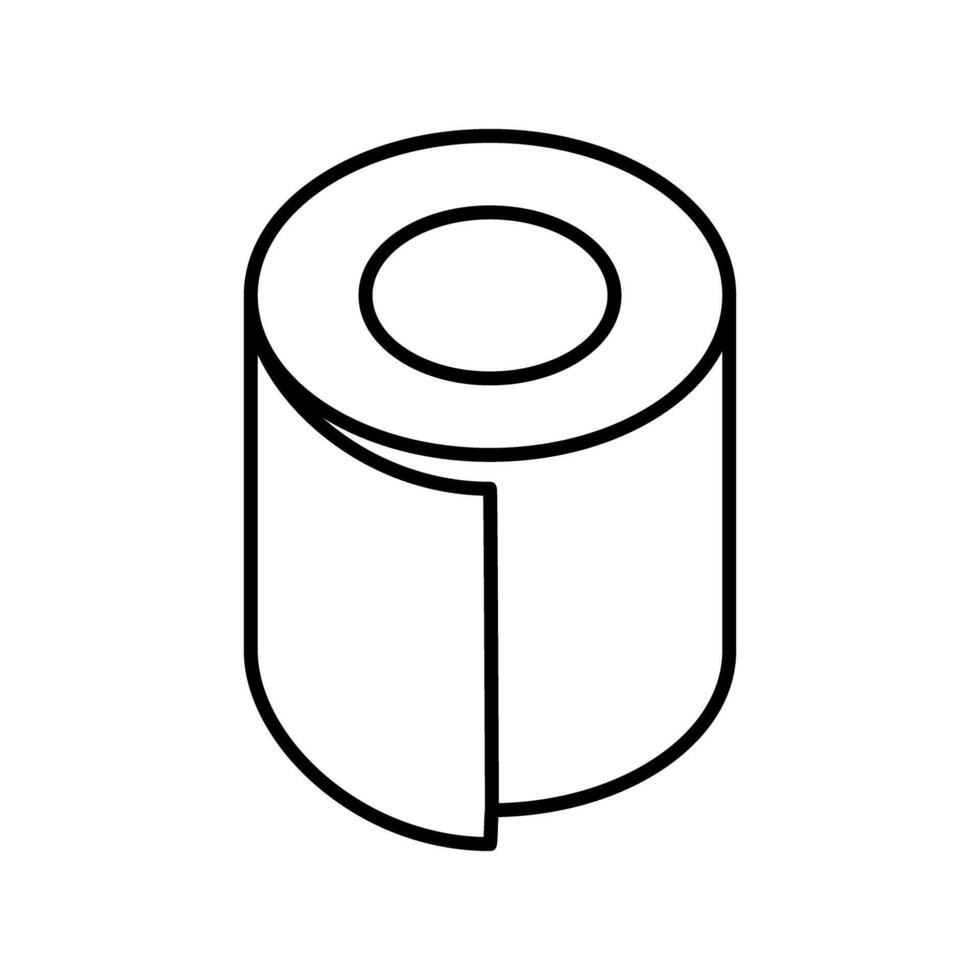 baño papel rodar icono. pañuelo de papel icono. vector