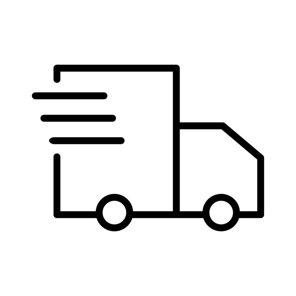 Moving track icon. Cargo delivery. vector
