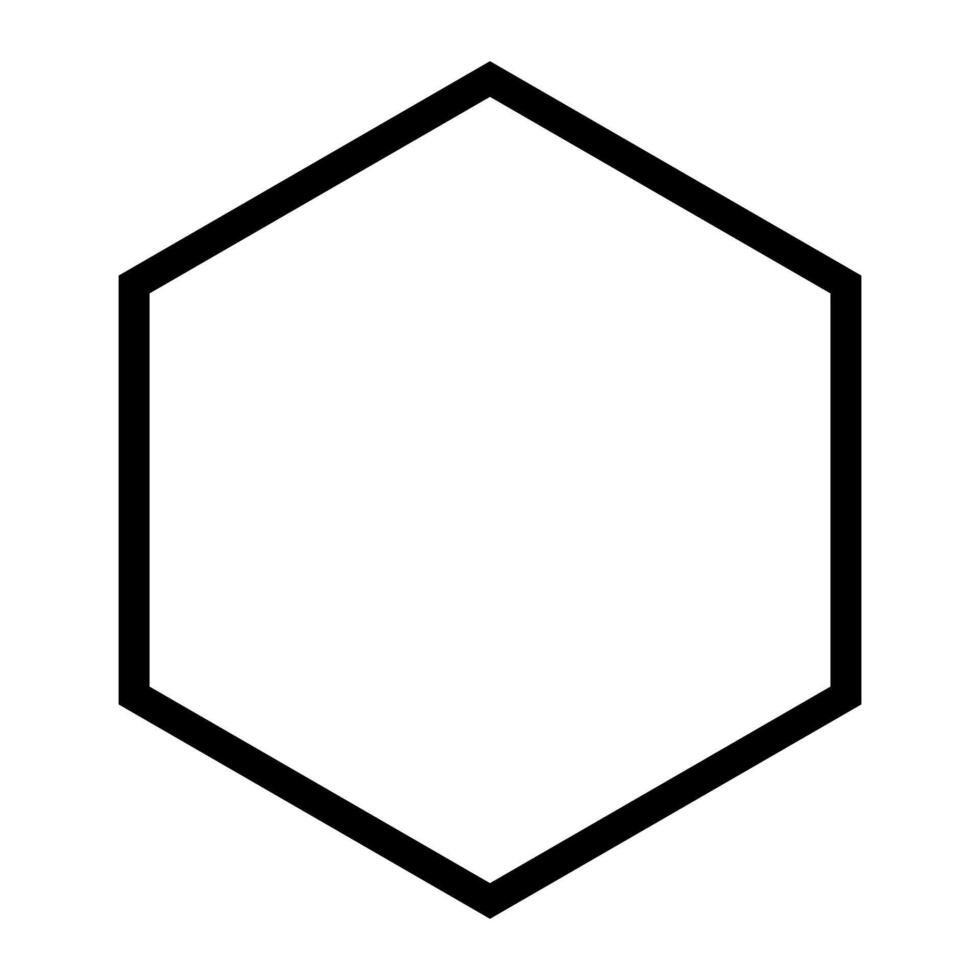 Simple hexagonal icon. Sign. vector