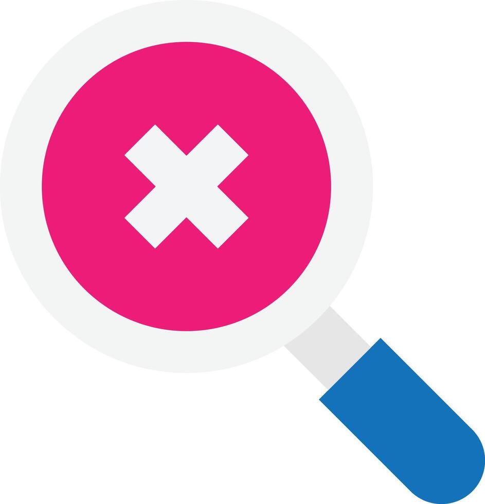 Magnifying Glass Reject vector