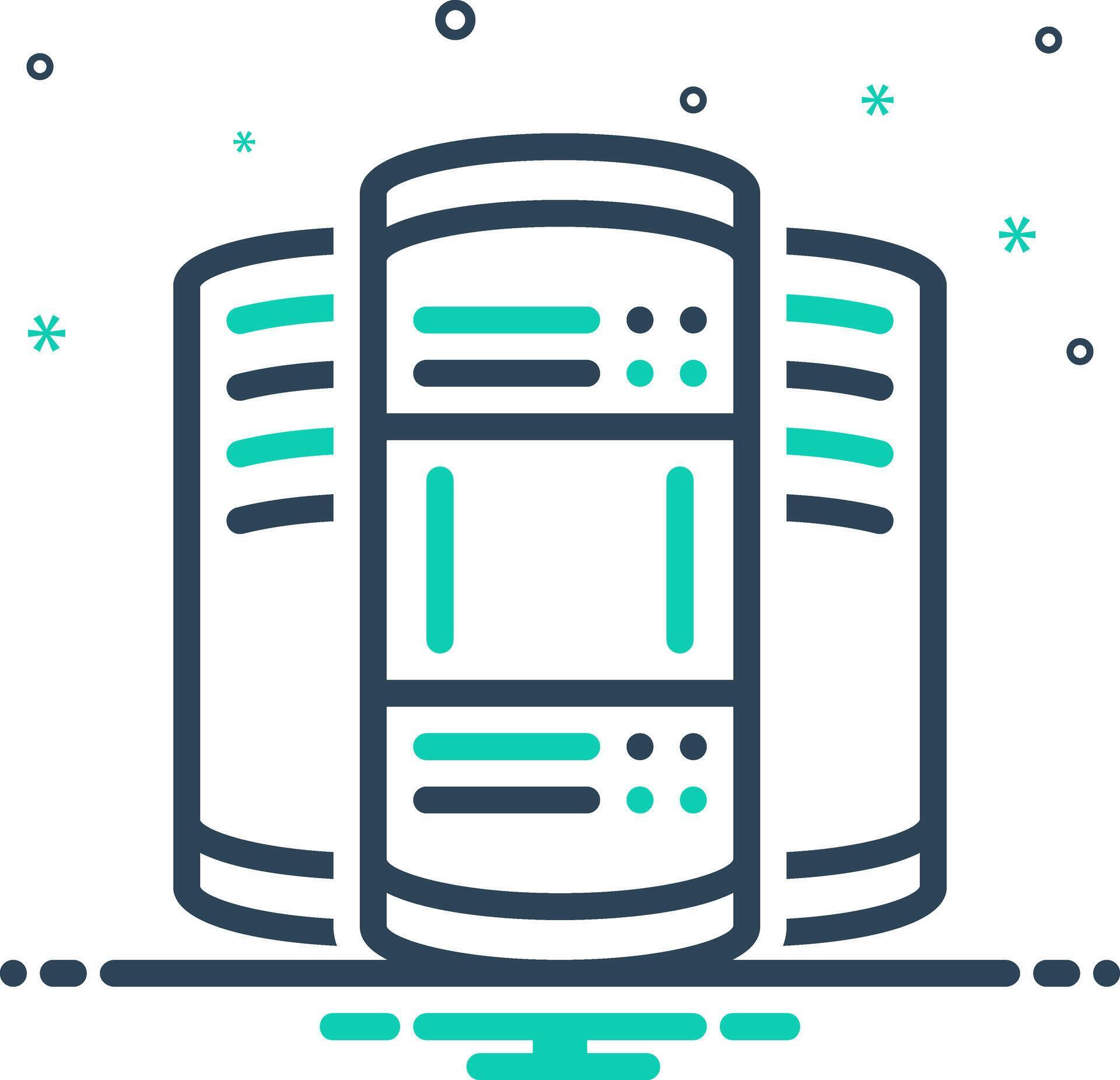 Solid black icon for server 44611016 Vector Art at Vecteezy