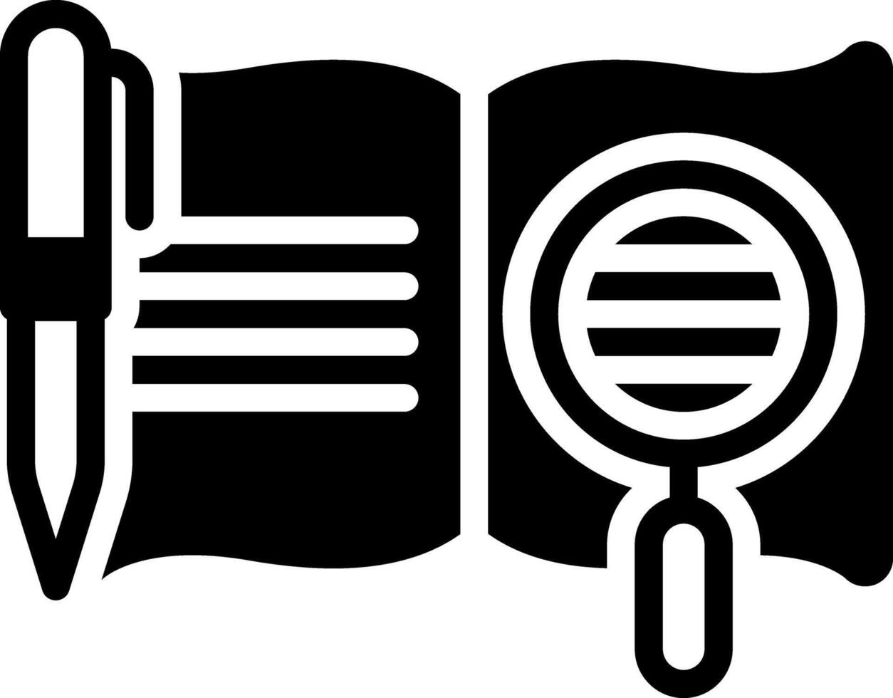 Solid black icon for meaning vector