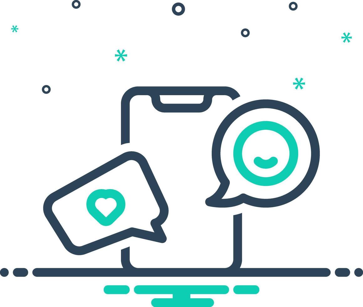 Solid black icon for chat vector