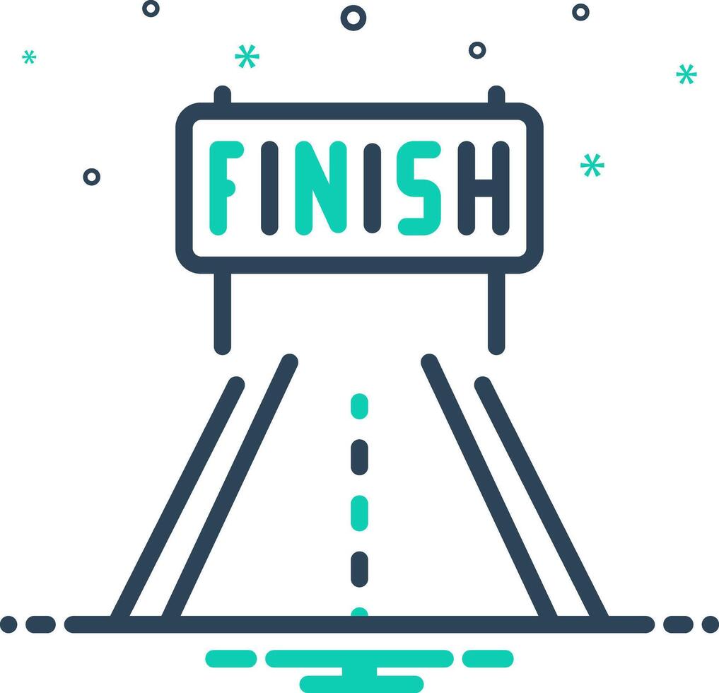Mix icon for finish vector