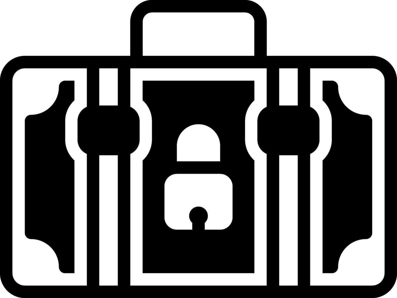 Solid black icon for trade secrets vector