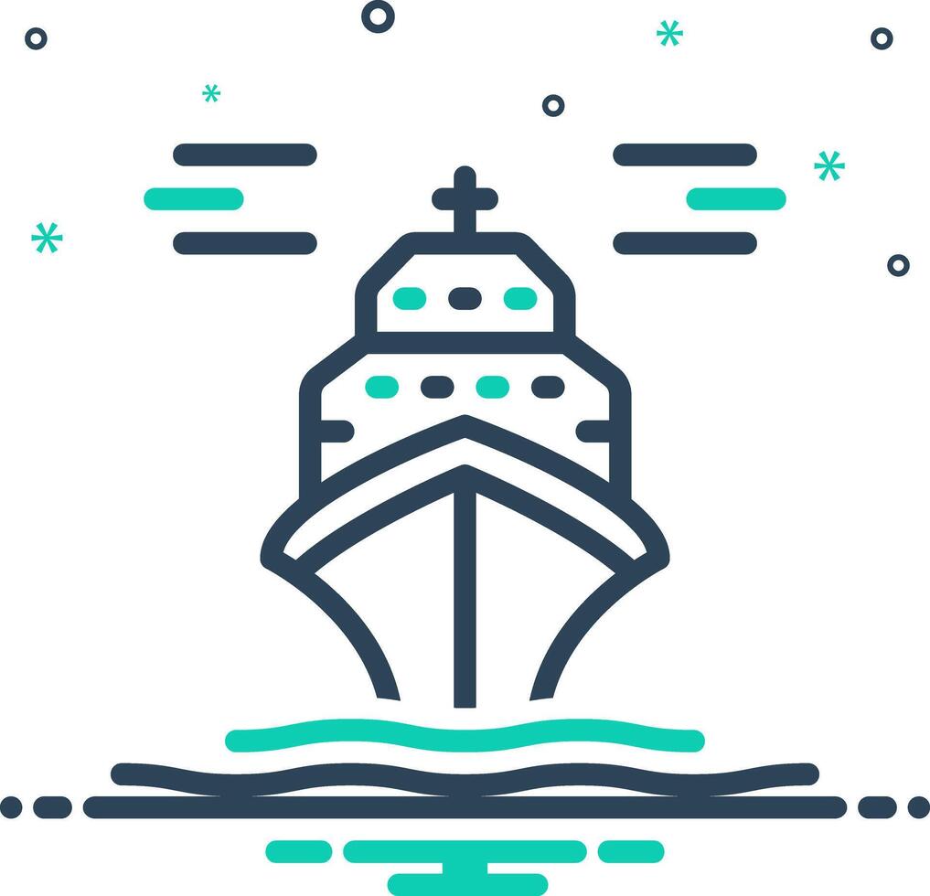 Mix icon for ferry vector