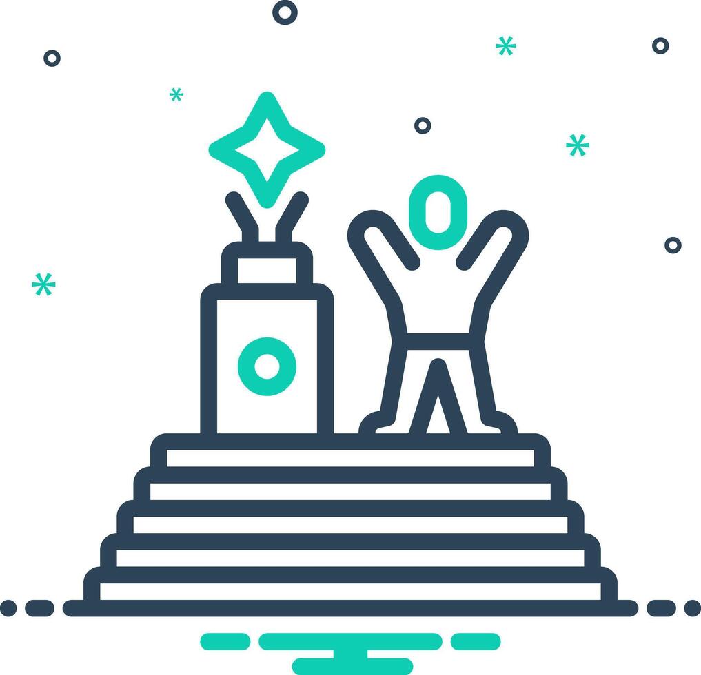 Mix icon for success vector