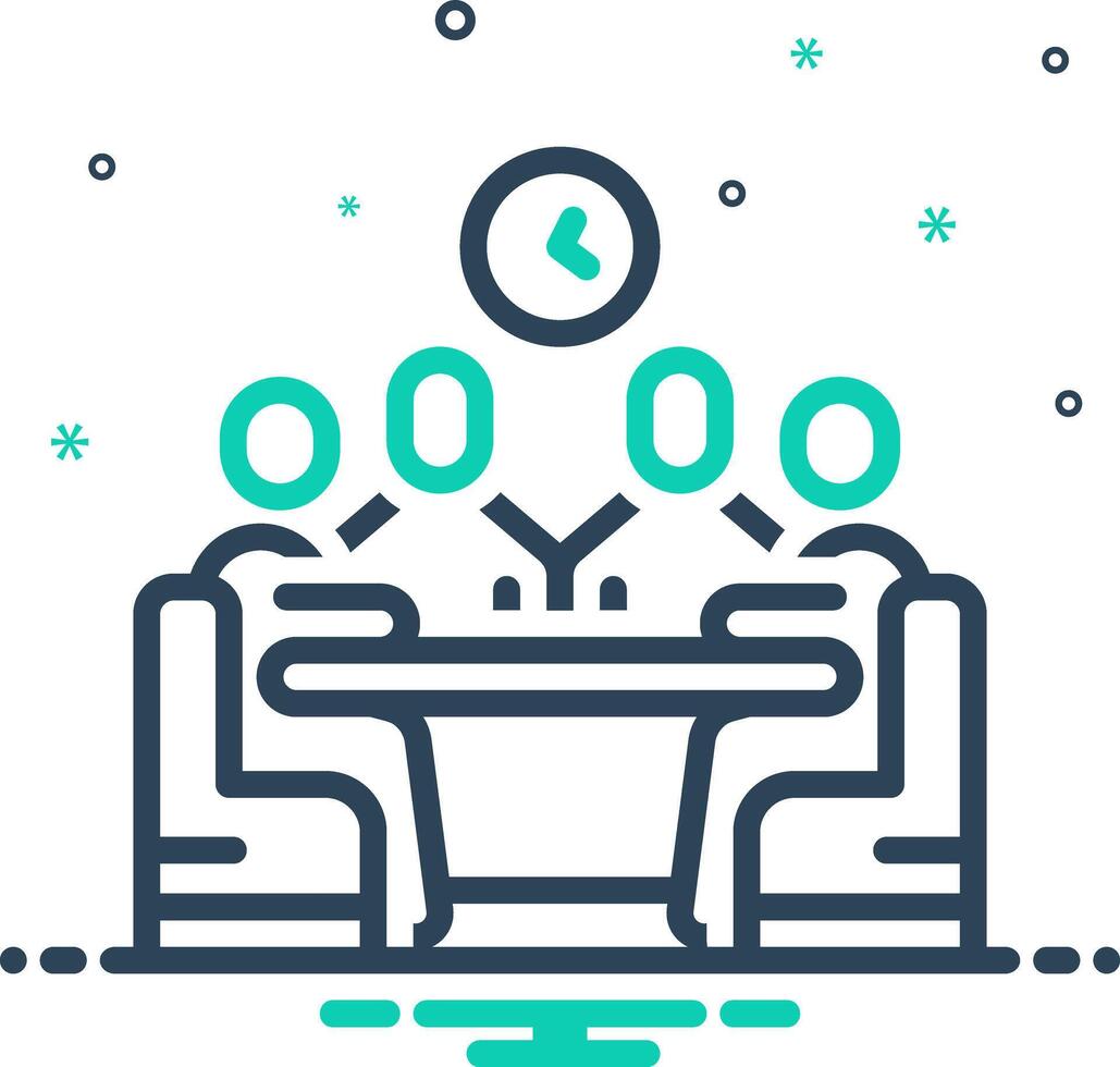 Mix icon for meeting vector
