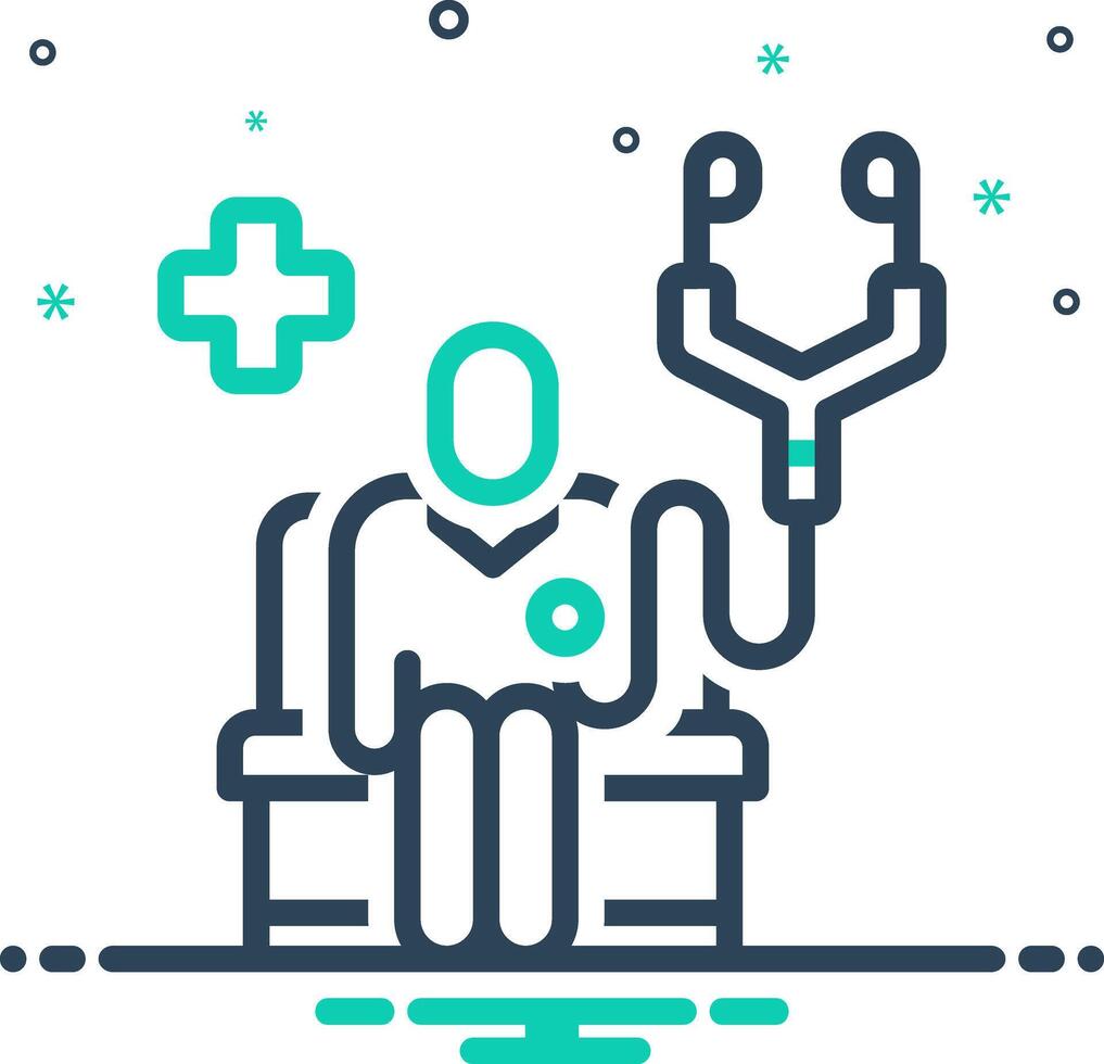 Mix icon for checkup vector