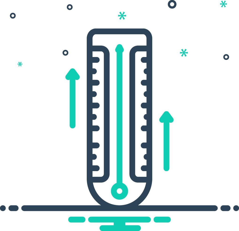 Mix icon for temperature increase vector