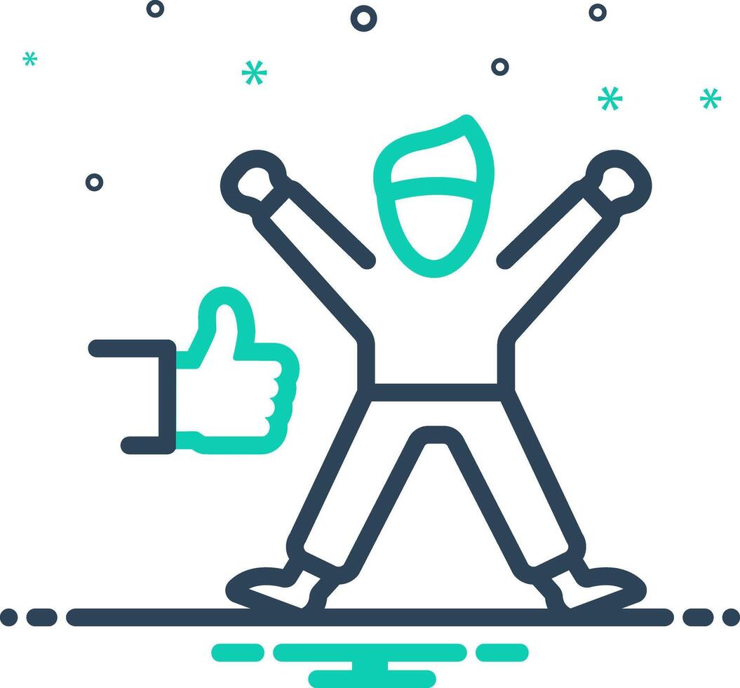 Mix icon for endorse vector