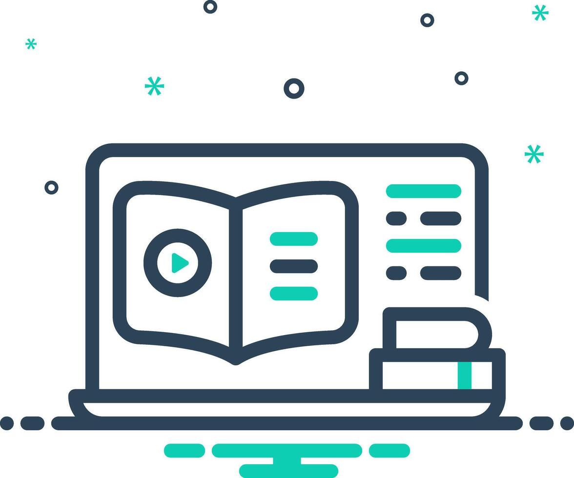 Mix icon for learning platform vector