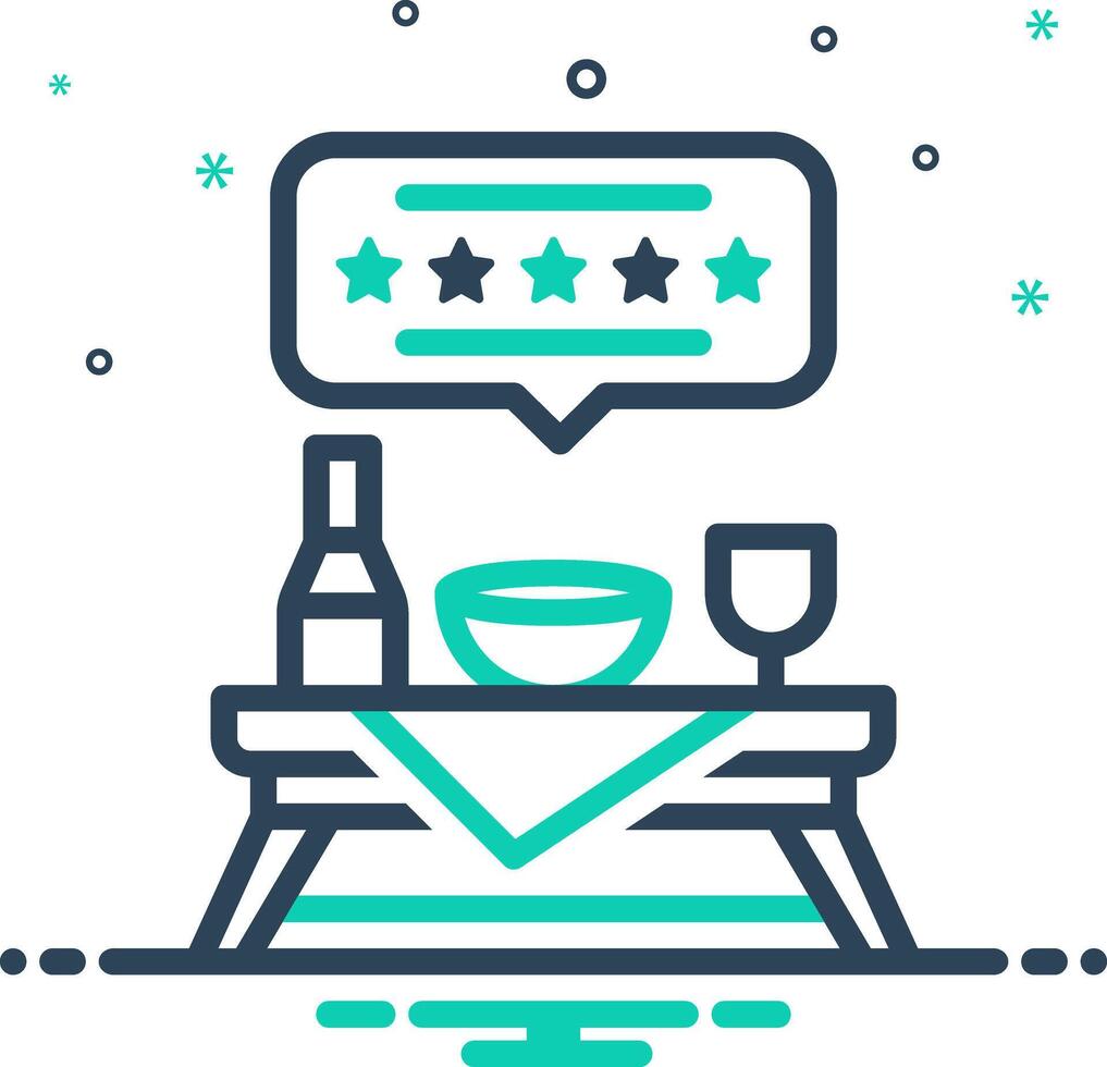 Mix icon for review vector