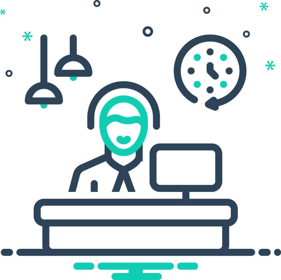 Mix icon for helpdesk vector