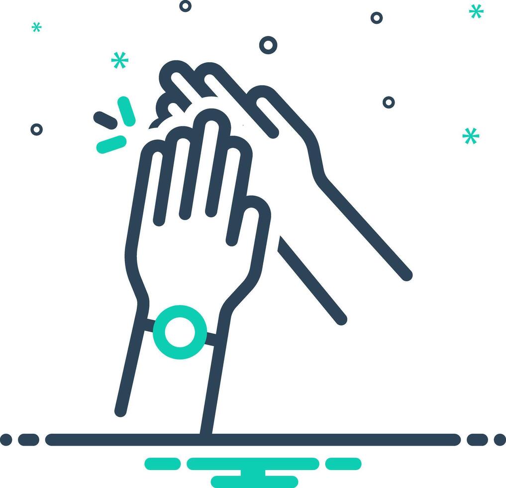 Mix icon for acknowledge vector