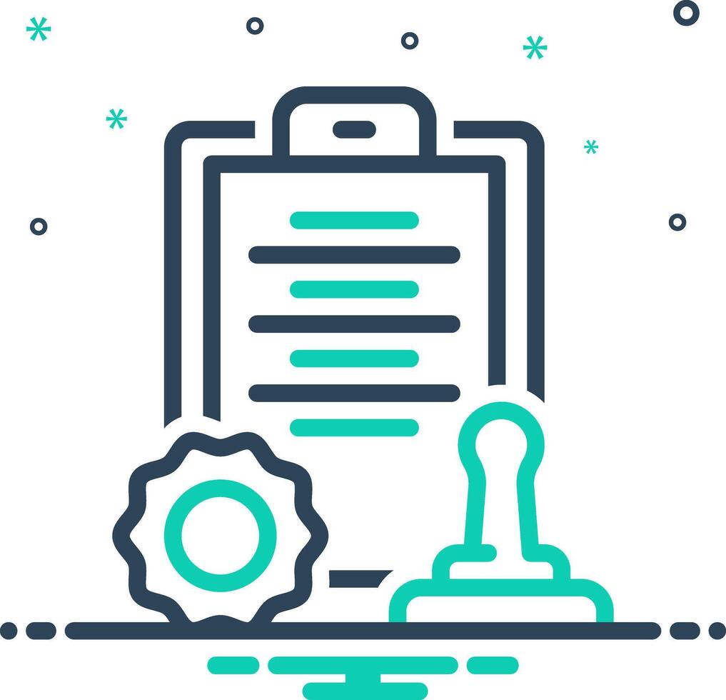 Mix icon for approved vector