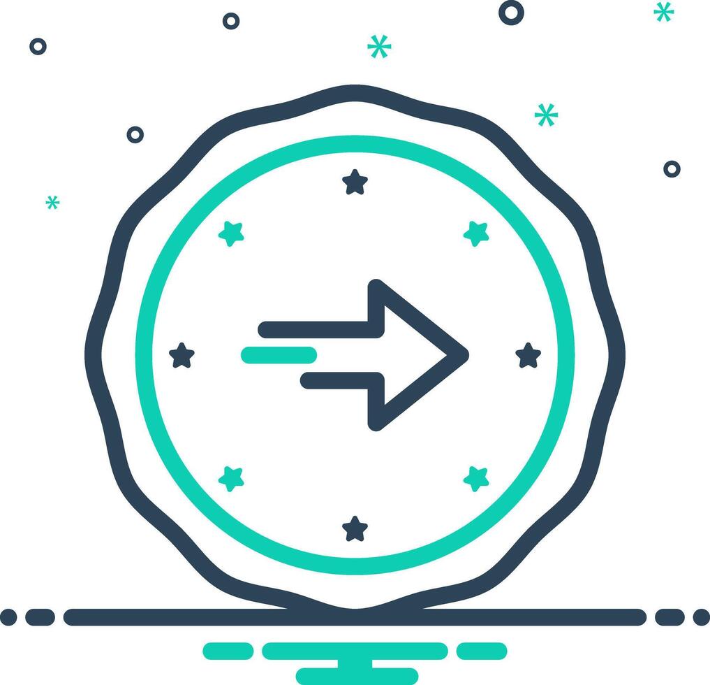 Mix icon for right vector