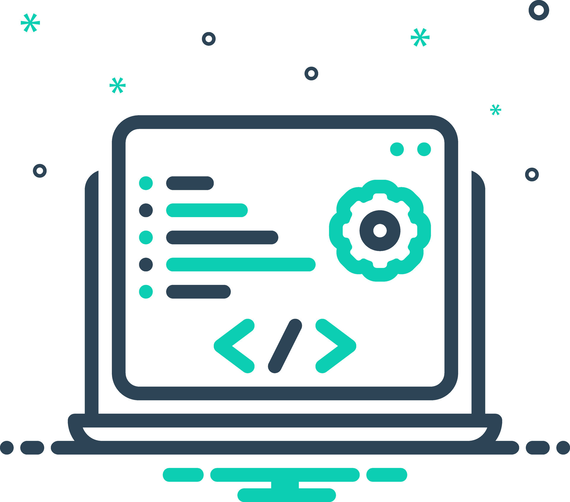 Solid black icon for programming 44611256 Vector Art at Vecteezy