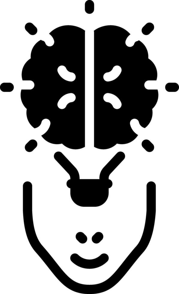 Solid black icon for idea vector