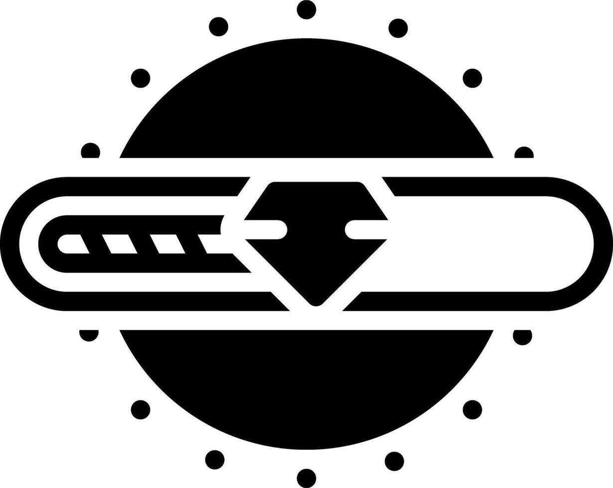 Solid black icon for points and life bar vector