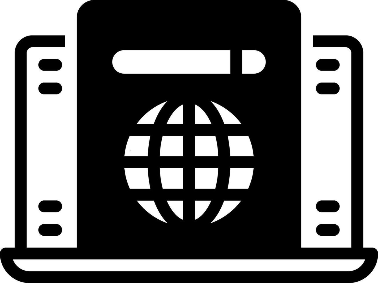 Solid black icon for trade secrets vector